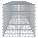 Gabionkurv med deksel 800x100x100 cm galvanisert jern