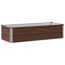 vidaXL Hevet Hagebed Svart 100 x 40 x 24 cm kaldvalset stål