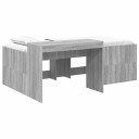  Barneseng med skrivebord Grå Sonoma 90 x 200 cm Konstruert tre