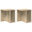 vidaXL Avlastningsbord 2 pcs Sonoma eik 37 x 32 x 40 cm Konstruert tre