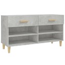 vidaXL Skoskap betonggr? 102x35x55 cm konstruert tre