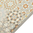  Kjøkkenteppe vaskbar Hexagon pastell 60x180 cm fløyel 8721012919068
