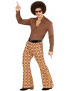 70 Talls Retro Disco Kostymebukse til Herre Strl L/XL