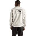 New Balance Woven Label Crew   Grey   M