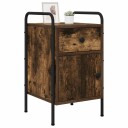 vidaXL Nattbordskap Røkt Eik 35 x 36,5 x 61 cm Konstruert tre