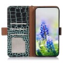OnePlus Nord CE4 Lite/Oppo K12x Crocodile Series Lommebok-deksel i Lær med RFID Grønn