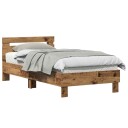  Rustikk tre sengestamme Gammelt treverk Solid tre 90 x 190 cm