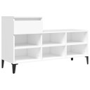 vidaXL Skoskap hvit 102x36x60 cm konstruert tre