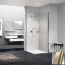 Novellini Young 2.0 2G Slagdør 89-91 cm Klart Glass Børstet Bronseprofil