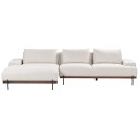 Hjørnesofa Mariferd   Beige svart mørkt tre/høyrevendt