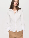 Mango Fitted Cotton Shirt   White   XS