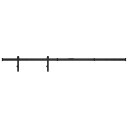 Mini skyvedørsett karbonstål 122 cm