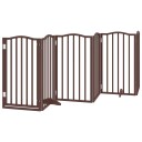 Vidaxl Hundeport Sammenleggbar 6 Paneler Brun Eik 300 cm Poppeltre