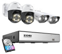Zosi C296 C182 IP Overvåkningskamera WiFi 5MP 8MP NVR 8 Kanaler 2TB Harddisk