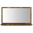 vidaXL Baderomsspeil røkt eik 60x10,5x37 cm konstruert tre