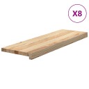  8 Stk Ubehandlet 80x30x2cm Heltre Eik