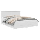 Sengestamme med hodegjerde Hvit 160 x 200 cm Konstruert tre