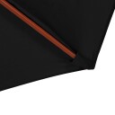 vidaXL Parasoll med trestang 300x258 cm svart