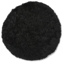 Skinnwille Rund sittepute 34 cm Black