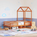  Sengeramme med tak voksbrun 90x200 cm heltre furu 8721102670596