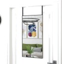 vidaXL Dørspeil svart 40x80 cm glass og aluminium
