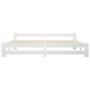 vidaXL Sengeramme hvit heltre furu 200x200 cm