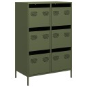 Highboard olivengrønn 68x39x101,5 cm stål 8721102929816
