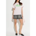 Ganni T Shirt With Crab   Pink   M