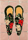 Black Shoes On Pink Tiles Plakat Plakat / 100x150cm