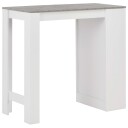 vidaXL Barbord med hylle hvit 110x50x103 cm