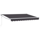  Uttrekkbar markise Antrasitt 2,5 x 2 m Polyester og Metall
