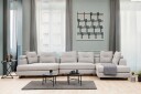 Tekawa Sofa m. Divan 4 seters   Lysegrå