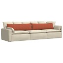  Sofaputer 2 pcs Rød oransje 145 x 40 cm Corduroy stoff