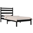 vidaXL Sengeramme svart heltre furu 100x200 cm