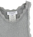 Rosemunde Topp Silke/Bomull Rib Light Grey Melange m. Blon Rosemunde 10 år 140 Singlet Grå