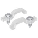  LED Strip Clips 23,8 mm 2 pcs Gjennomsiktig Plast og Jern