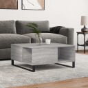 vidaXL Salongbord grå sonoma 80x80x36,5 cm konstruert tre