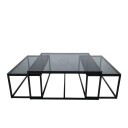 Homefactory Oceanside kvadratisk settebord 3 bord 176033