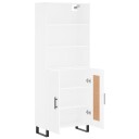 vidaXL Highboard hvit 69,5x34x180 cm konstruert tre 8720845933487