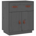 vidaXL Skjenk grå 65,5x40x75 cm heltre furu