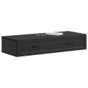vidaXL Vegghengt Sidebord Svart 87,5 x 34,5 x 17 cm Konstruert tre