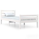 vidaXL Sengeramme hvit heltre 100x200 cm