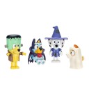 Bluey Halloween Figursett 4-Pack med Bluey, Bingo, Chloe og Lucky