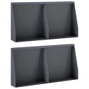 vidaXL Støttemur 4 stk. 40 x 12 x 30 cm Stål Antrasitt