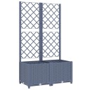 vidaXL Plantekasse med espalier mørkegrå 80x40x136 cm PP