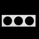 Hide A Lite 7470047 Dekorramme Ø 85 mm hvit III: for 3 armatur Belysning