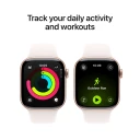 Apple Watch Series 11 GPS 42mm Rose Gold Aluminium Case with Light Blush Sport Band S/M