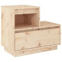 vidaXL Nattbord 60x34x51 cm heltre furu
