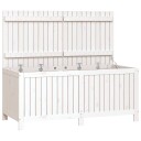 vidaXL Putekasse hvit 147x68x64 cm heltre furu