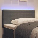 LED Hodegavl Enkelt Design Lys Grå 80 cm Corduroy Stoff